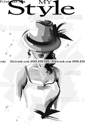 File gốc vector hinh anh thoi trang nu 1502 (in ấn) màu sắc trung thực