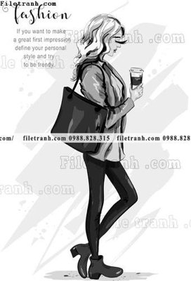 Tải file vector hinh anh thoi trang nu 1507 (ảnh gốc) in gạch 3D