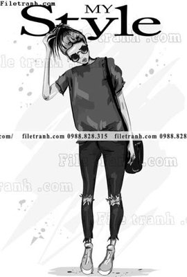 File tranh vector hinh anh thoi trang nu 1508 (ảnh gốc) độ nét vượt trội