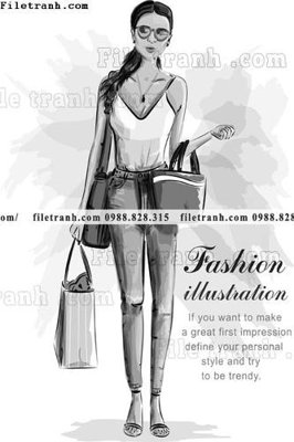 File gốc vector hinh anh thoi trang nu 1518 (ảnh chi tiết) để in trần