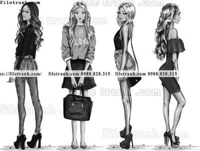 File in ấn vector hinh anh thoi trang nu 1536 chuyên nghiệp