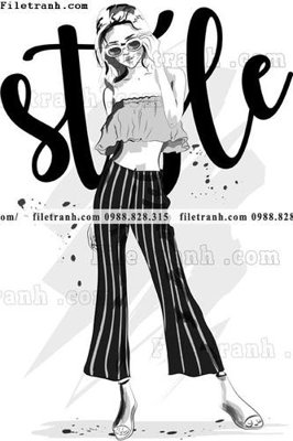 File gốc vector hinh anh thoi trang nu 1542 (ảnh chi tiết) để in lụa