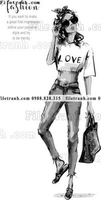 File gốc in mica vector hinh anh thoi trang nu 1593 chất lượng