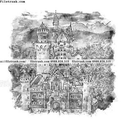 File in trần vector trang tri kien truc the gioi 1552 (bản gốc) mây trời