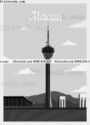 File gốc vector truu tuong toa nha noi tieng 1509 (dành cho quảng cáo)