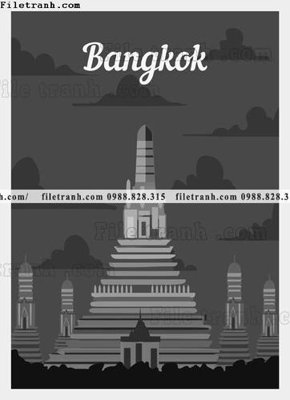 File tranh vector truu tuong toa nha noi tieng 1518 (ảnh gốc) độ nét vượt trội