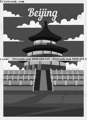 Download file vector truu tuong toa nha noi tieng 1519 (gốc) in mica đèn LED