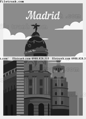 File ảnh vector truu tuong toa nha noi tieng 1532 (gốc) in biển hiệu