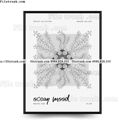 File tranh vector truu tuong ve hoa va cay 1598 (ảnh gốc) in trần 3D