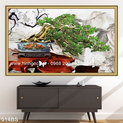 Tranh 3D cây bonsai- 014BS