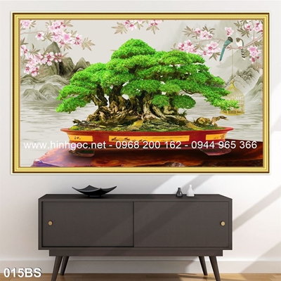 Tranh 3D cây bonsai- 015BS
