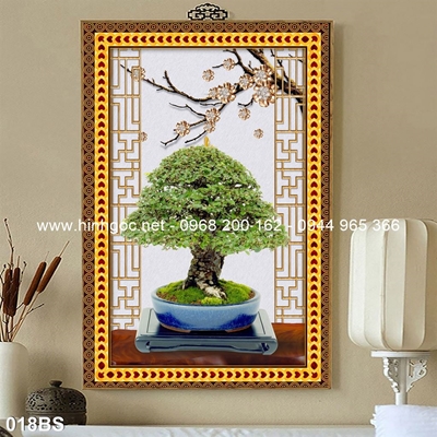 Tranh 3D cây bonsai- 018BS