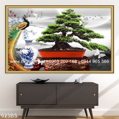 Tranh 3D cây bonsai- 023BS