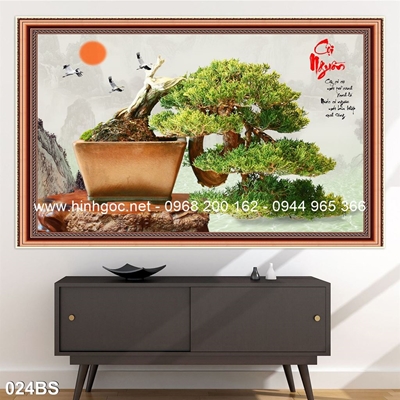 Tranh 3D cây bonsai- 024BS