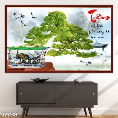Tranh 3D cây bonsai- 027BS