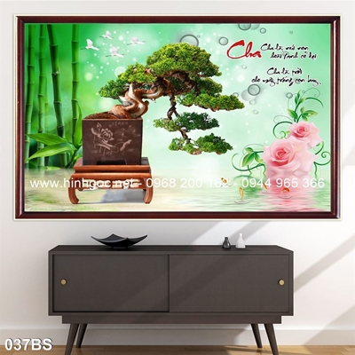 Tranh 3D cây bonsai- 037BS