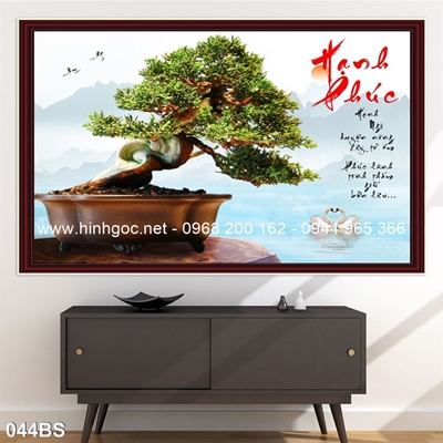 Tranh 3D cây bonsai- 044BS