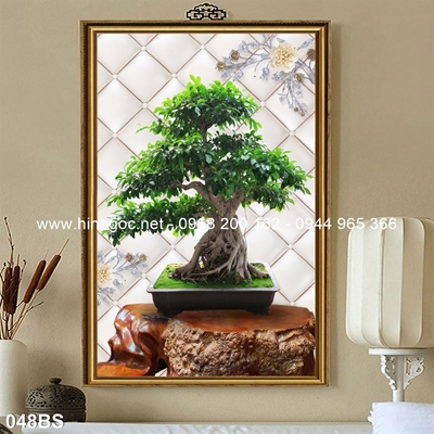 Tranh 3D cây bonsai- 048BS