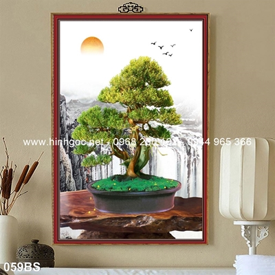 Tranh 3D cây bonsai- 059BS