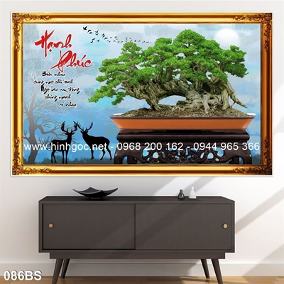 Tranh 3D cây bonsai- 086BS
