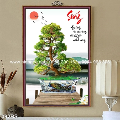 Tranh 3D cây bonsai- 092BS