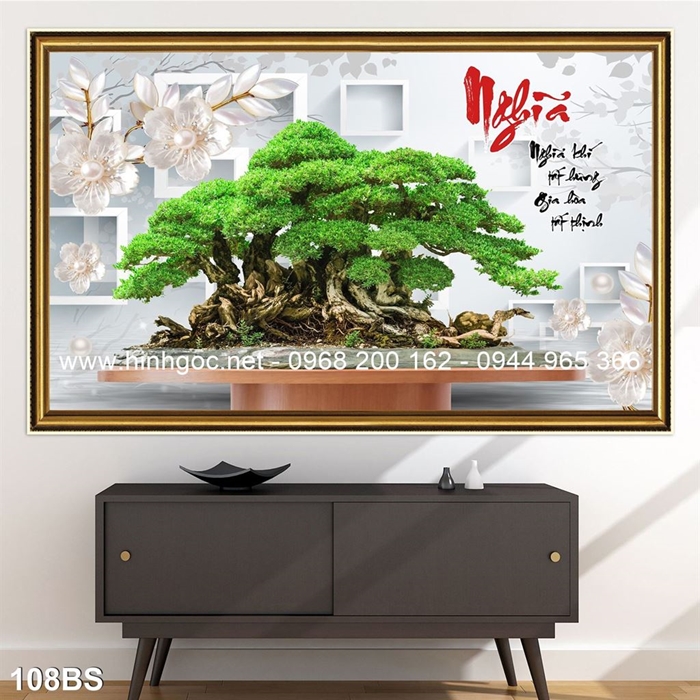 Tranh 3D cây bonsai- 108BS