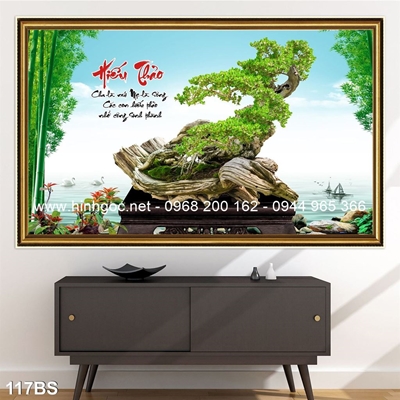 Tranh 3D cây bonsai- 117BS