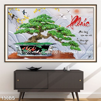 Tranh 3D cây bonsai- 130BS