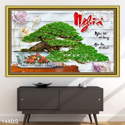 Tranh 3D cây bonsai- 144BS