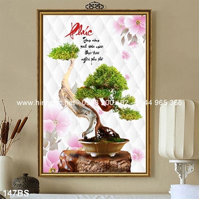 Tranh 3D cây bonsai- 147BS
