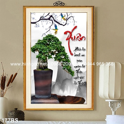 Tranh 3D cây bonsai- 177BS