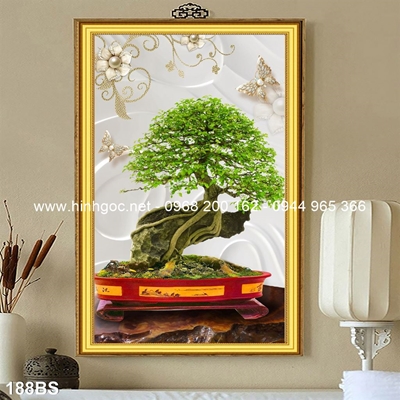 Tranh 3D cây bonsai- 188BS