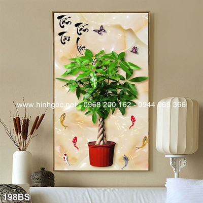 Tranh 3D cây bonsai- 198BS
