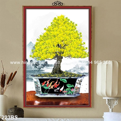 Tranh 3D cây bonsai- 223BS
