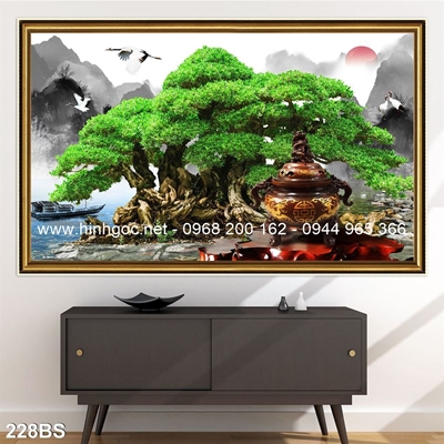 Tranh 3D cây bonsai- 228BS