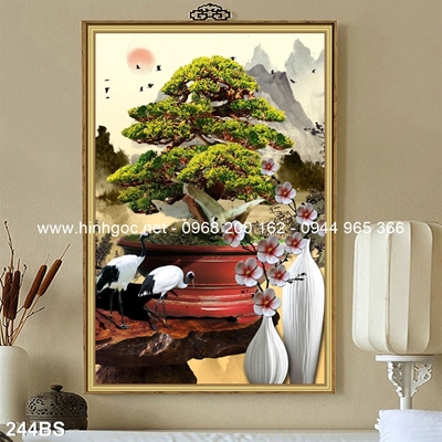 Tranh 3D cây bonsai- 244BS