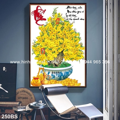 Tranh 3D cây bonsai- 250BS