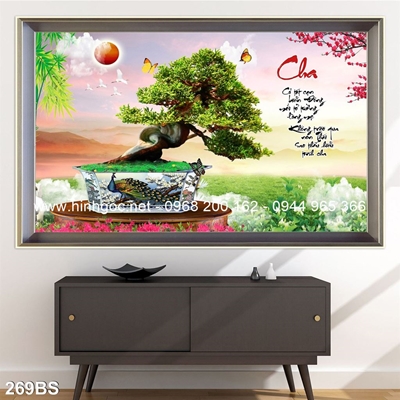 Tranh 3D cây bonsai- 269BS