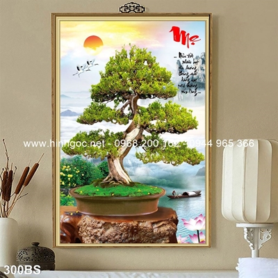Tranh 3D cây bonsai- 300BS
