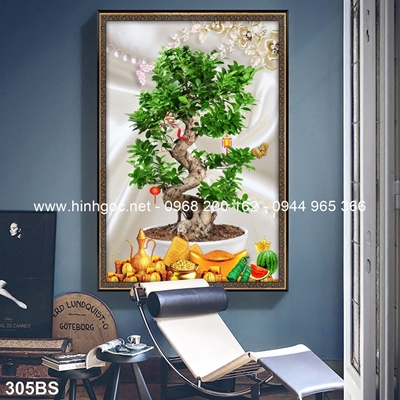 Tranh 3D cây bonsai- 305BS