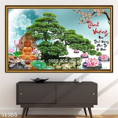 Tranh 3D cây bonsai- 323BS