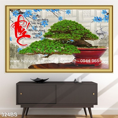 Tranh 3D cây bonsai- 324BS