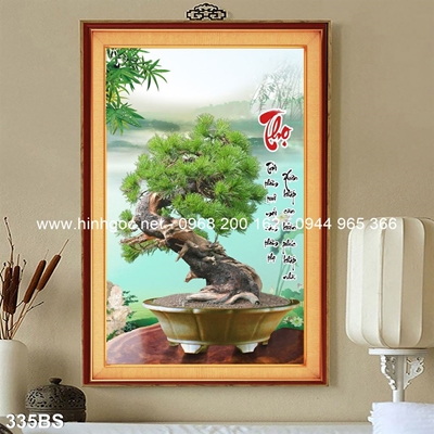 Tranh 3D cây bonsai- 335BS