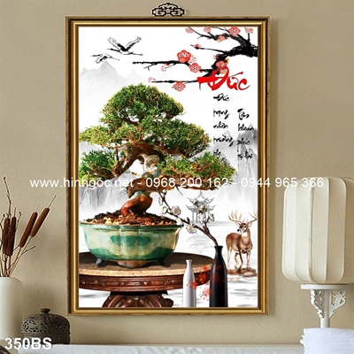 Tranh 3D cây bonsai- 350BS
