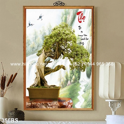 Tranh 3D cây bonsai- 356BS