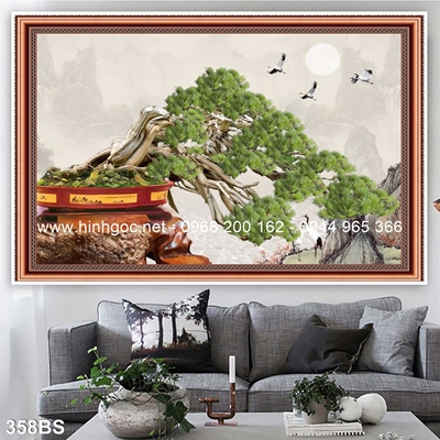 Tranh 3D cây bonsai- 358BS