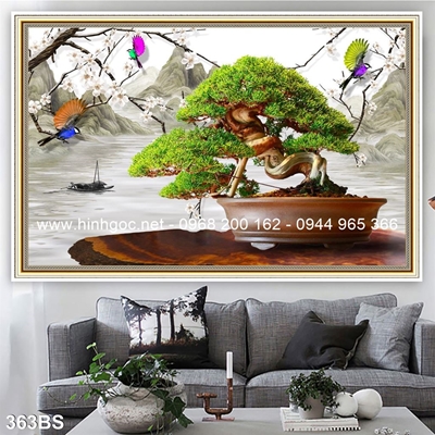 Tranh 3D cây bonsai- 363BS