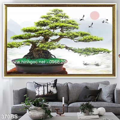 Tranh 3D cây bonsai- 370BS