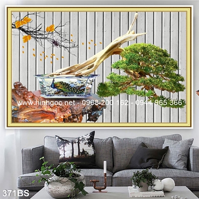 Tranh 3D cây bonsai- 371BS
