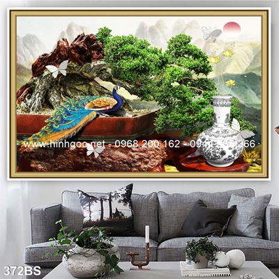 Tranh 3D cây bonsai- 372BS